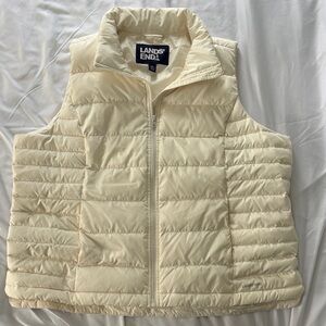 Lands' End Women’s Quilted Puffer Vest - Cream